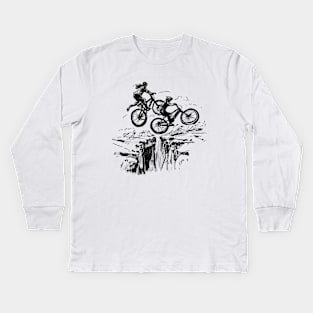 Canyon Bike Jump Kids Long Sleeve T-Shirt